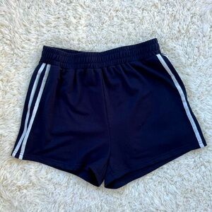 Cider Women's Training Shorts Pockets Side Stripes Dark Navy Blue Size Large EUC